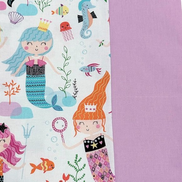 Brand New Handmade Toddler Mermaid Pillowcase made with Cotton Fabric - Picture 2 of 3